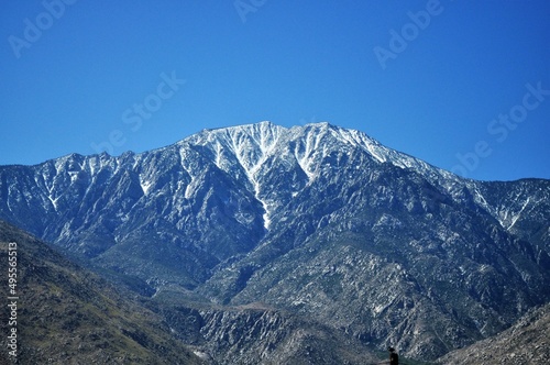 mountain peak with snow in summer © Allen