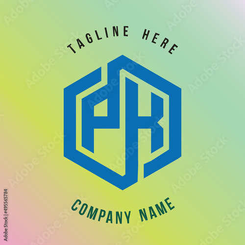 PK lettering logo is simple, easy to understand and authoritative