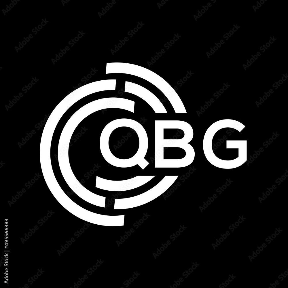 QBG letter logo design. QBG monogram initials letter logo concept. QBG letter design in black background.
