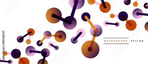 Network concept abstract background. Dots connection. Big data idea. Business template for wallpaper, banner, background or landing © antishock