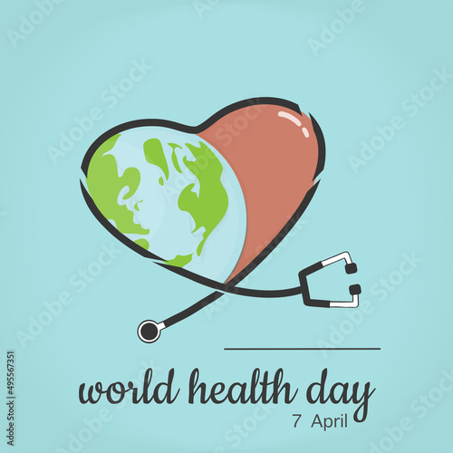 Illustration of World health day event.