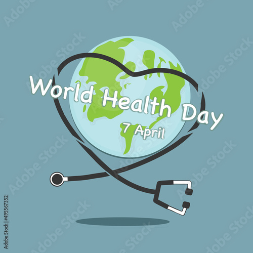 Illustration of World health day event.