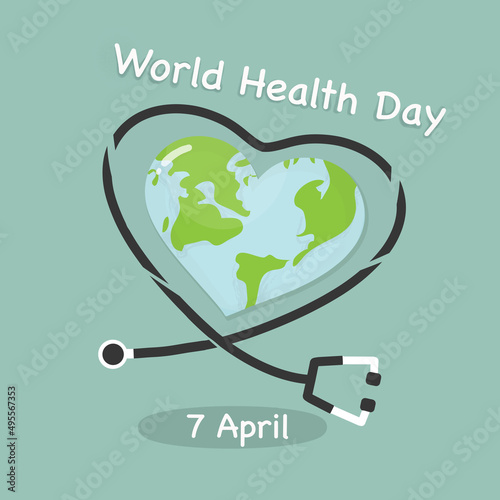 Illustration of World health day event.