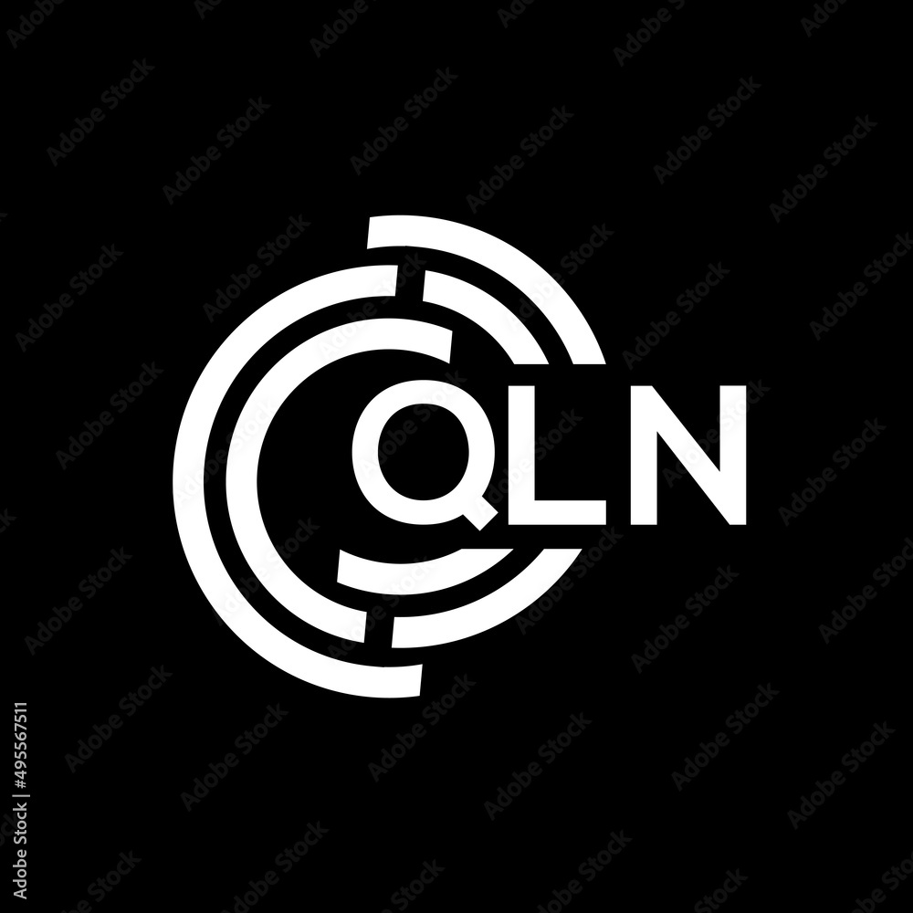 QLN letter logo design. QLN monogram initials letter logo concept. QLN letter design in black background. QLN letter logo design. QLN monogram initials letter logo concept. QLN letter design in black background.