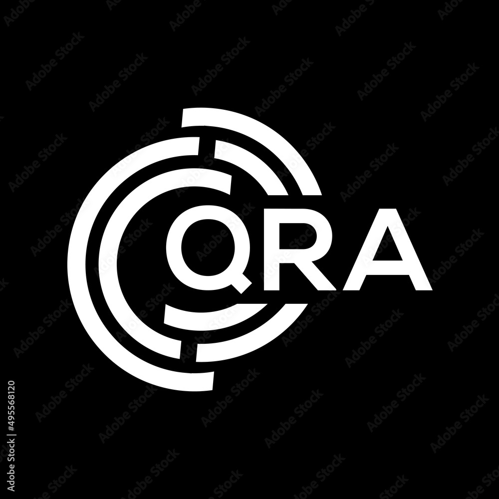 QRA letter logo design on Black background. QRA creative initials letter logo concept. QRA letter design. QRA letter logo design on Black background. QRA creative initials letter logo concept. QRA letter design.