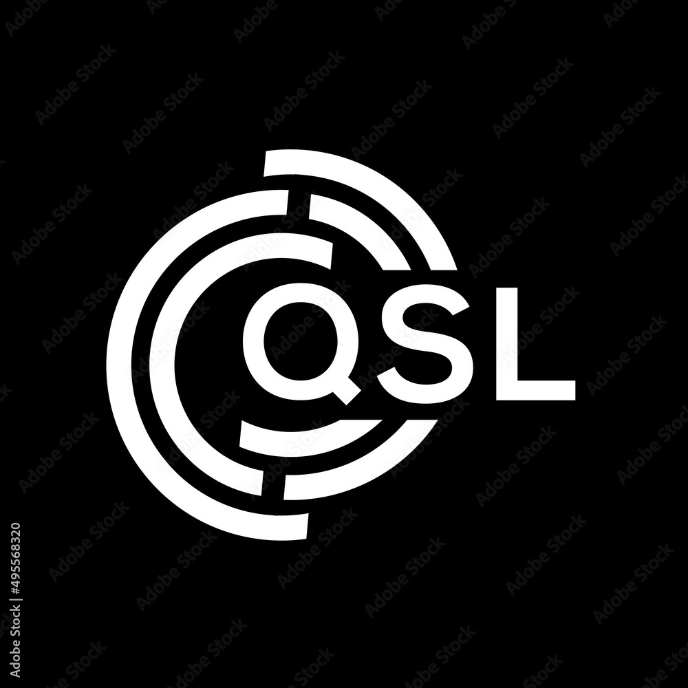 QSL letter logo design. QSL monogram initials letter logo concept. QSL letter design in black background. QSL letter logo design. QSL monogram initials letter logo concept. QSL letter design in black background.