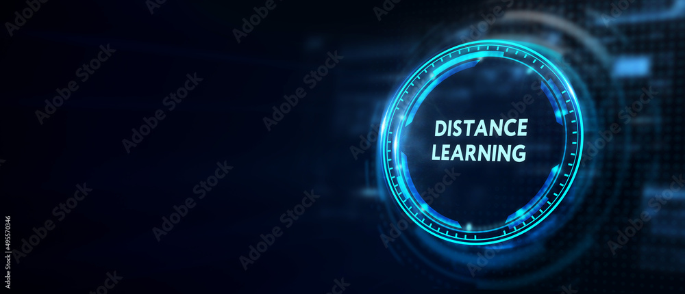 Distance education remote learning e-learning. 3d illustration Distance education remote learning e-learning. 3d illustration
