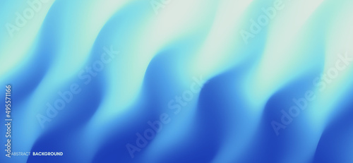 Blue abstract wavy background for banner, flyer and poster. Dynamic effect. Vector illustration. Cover design template. Can be used for advertising, marketing or presentation.