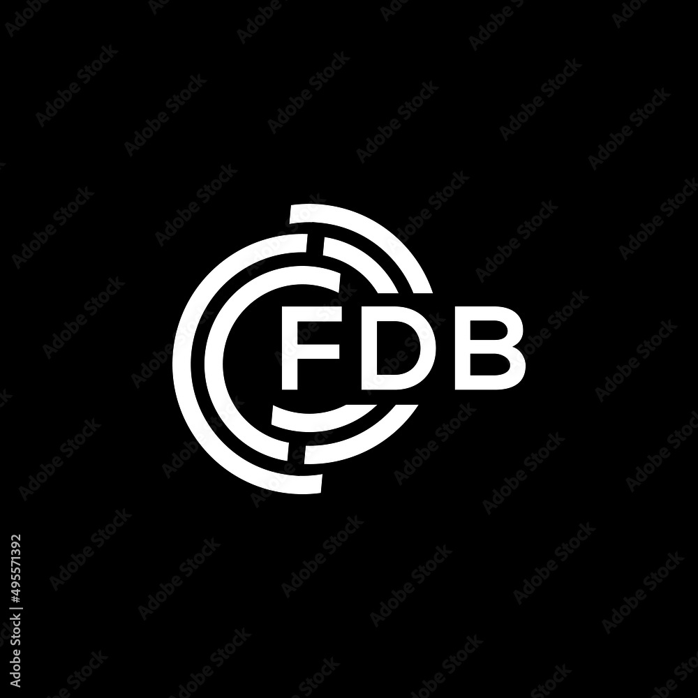 FDB letter logo design on Black background. FDB creative initials letter logo concept. FDB letter design. FDB letter logo design on Black background. FDB creative initials letter logo concept. FDB letter design.