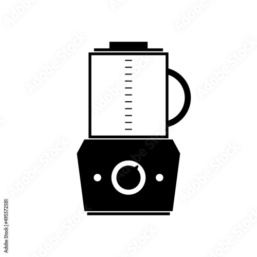 Food processor icon on white background. Vector illustration.