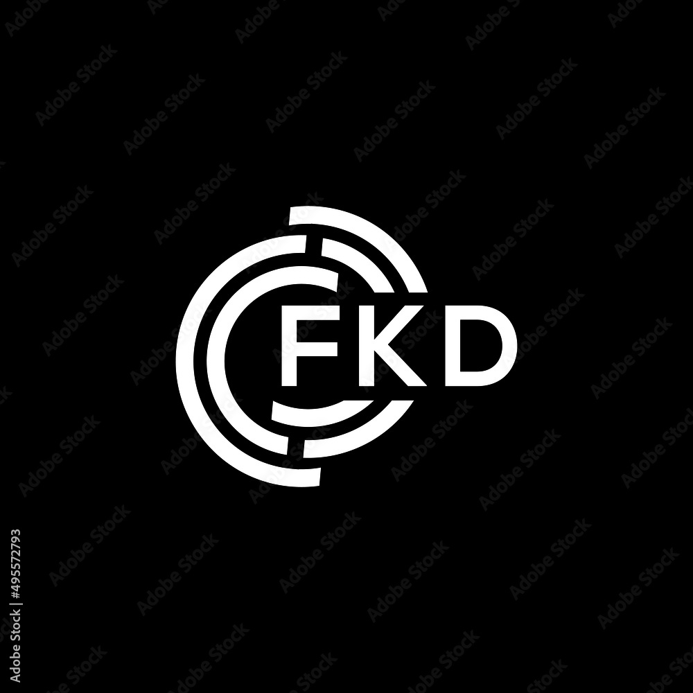 FKD letter logo design on Black background. FKD creative initials letter logo concept. FKD letter design. FKD letter logo design on Black background. FKD creative initials letter logo concept. FKD letter design.