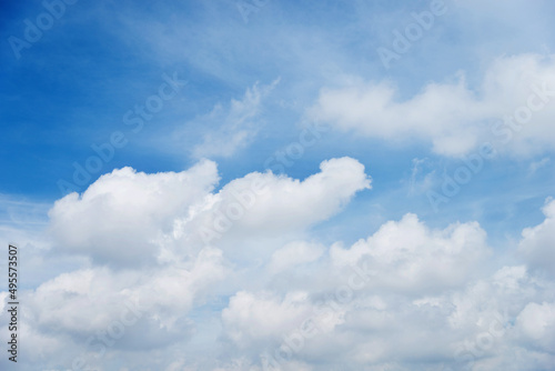 Blue sky with white clouds background