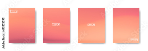 Set of abstract background with beautiful gradation color, colorful background for poster flyer banner backdrop.vertical banner.cool fluid background vector illustration