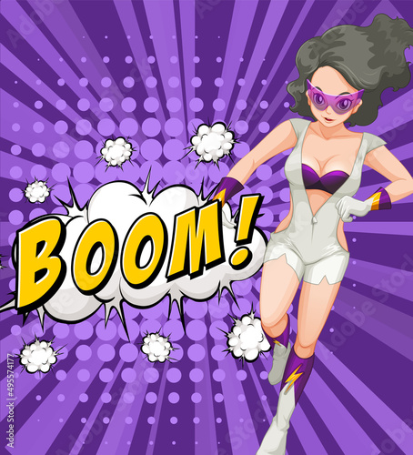 Abbreviation and facial expression retro comic banner design