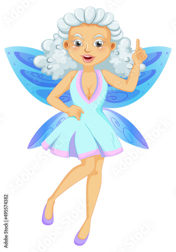 Beauty fairy on a white background