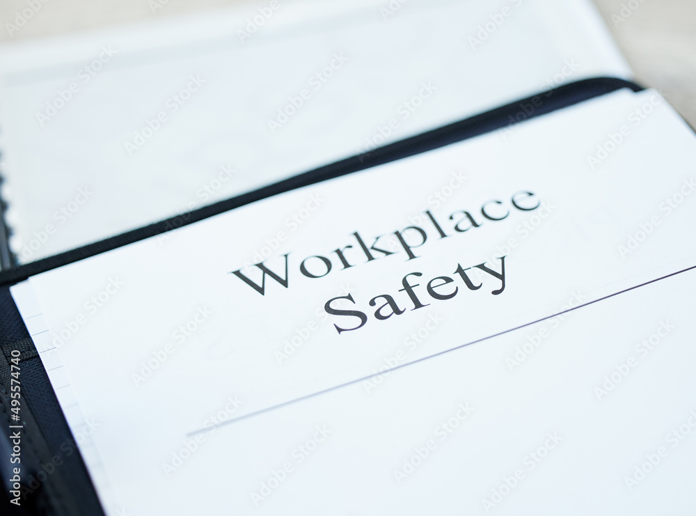 Know the rules, they could save your life. Shot of a document with Workplace Safety on it in an office. Know the rules, they could save your life. Shot of a document with Workplace Safety on it in an office.