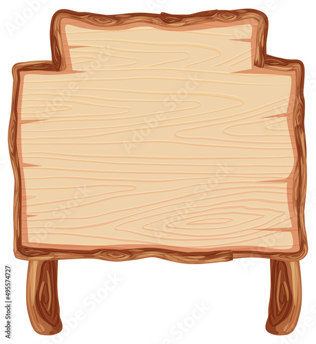 Empty wooden sign banner isolated