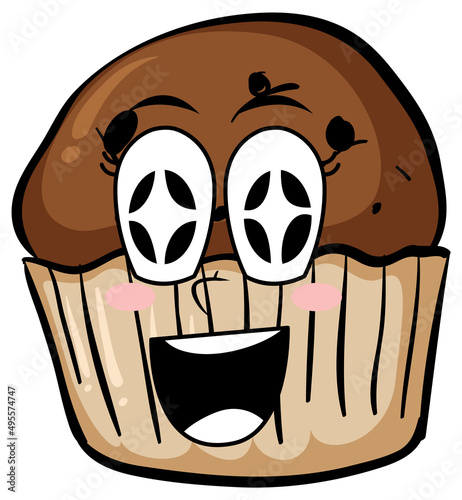 Cupcake with happy face