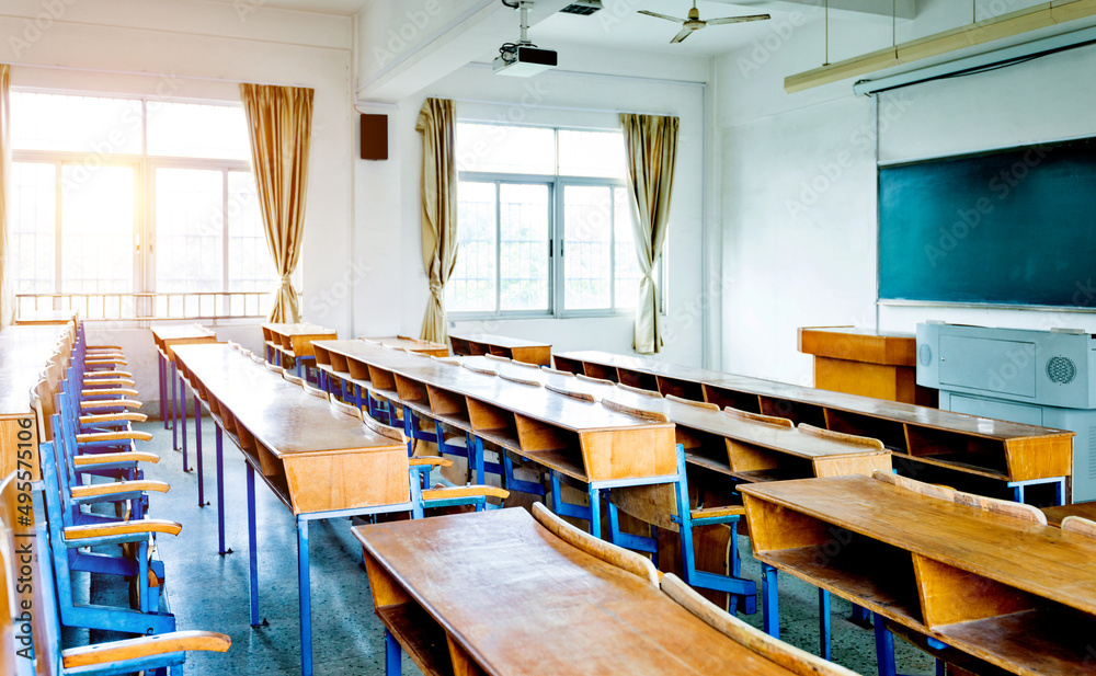 Empty classroom in an university