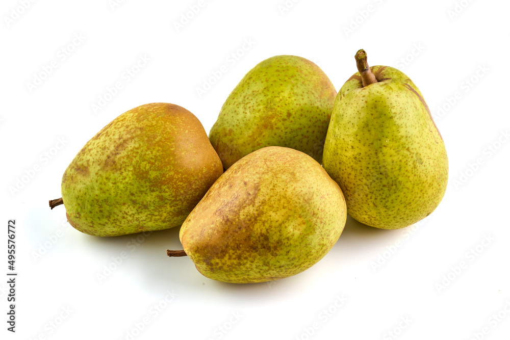 Juicy fresh ripe Williams pears, isolated on a white background. Juicy fresh ripe Williams pears, isolated on a white background.