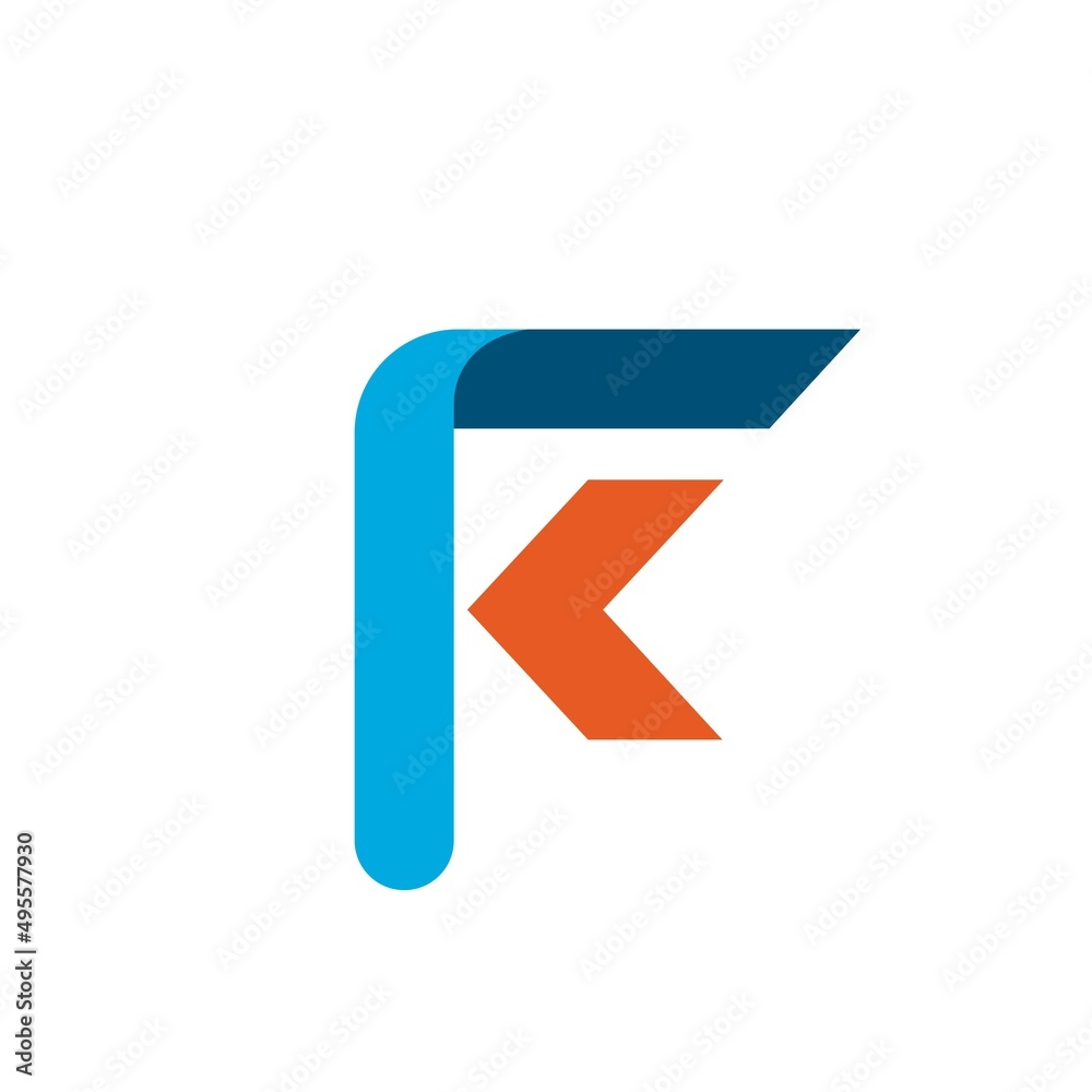 R or K letter icon vector illustration concept design template R or K letter icon vector illustration concept design template