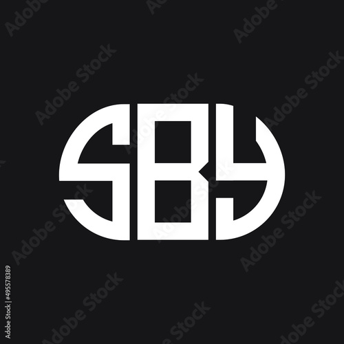 SBY letter logo design on Black background. SBY creative initials letter logo concept. SBY letter design. 
 photo