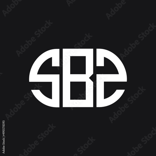 SBZ letter logo design on Black background. SBZ creative initials letter logo concept. SBZ letter design. 
 photo