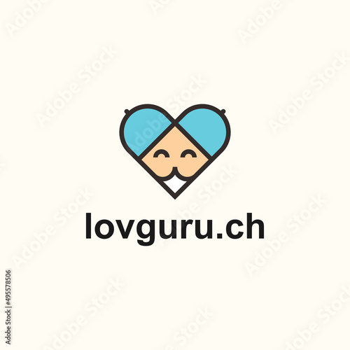 love guru logo or guru vector