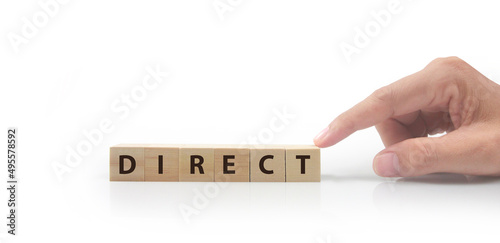 Wooden blocks chart steps copy space and word direct
