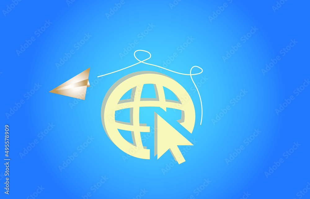 Click to click on the website or internet cover icon. and speed like a paper plane Click to click on the website or internet cover icon. and speed like a paper plane