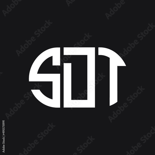SDT letter logo design on black background. SDT creative initials letter logo concept. SDT letter design.