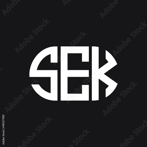 SEK letter logo design on black background. SEK creative initials letter logo concept. SEK letter design. 