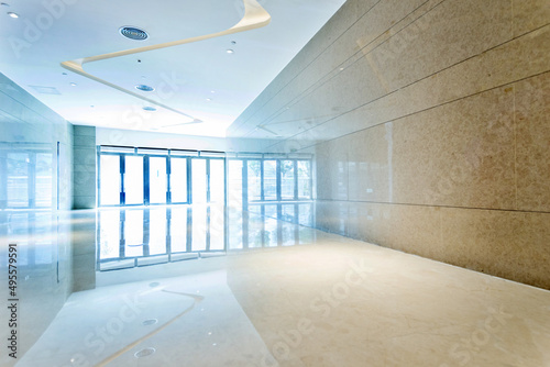 Empty corridor in modern office building