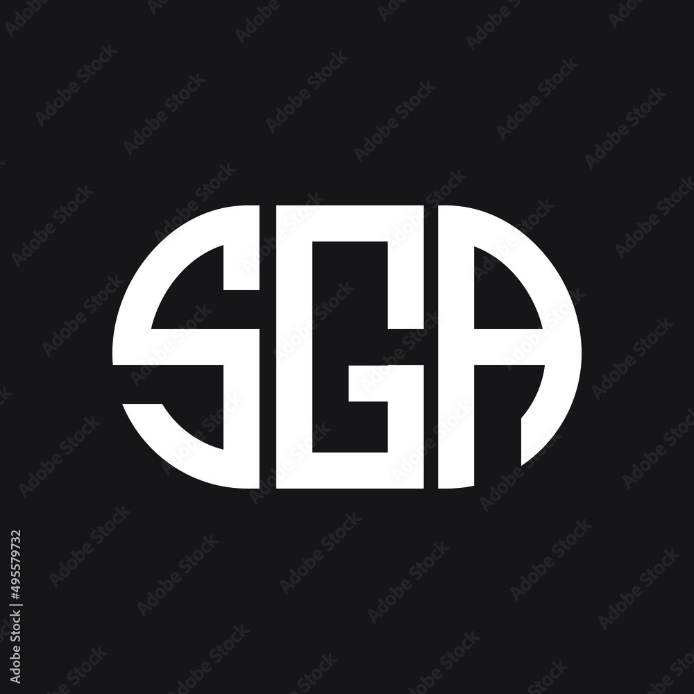 SGA letter logo design on black background. SGA creative initials letter logo concept. SGA letter design. SGA letter logo design on black background. SGA creative initials letter logo concept. SGA letter design.