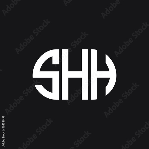 SHH letter logo design on Black background. SHH creative initials letter logo concept. SHH letter design. 
