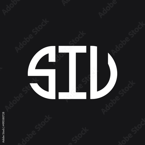 SIV letter logo design on black background. SIV creative initials letter logo concept. SIV letter design.  photo