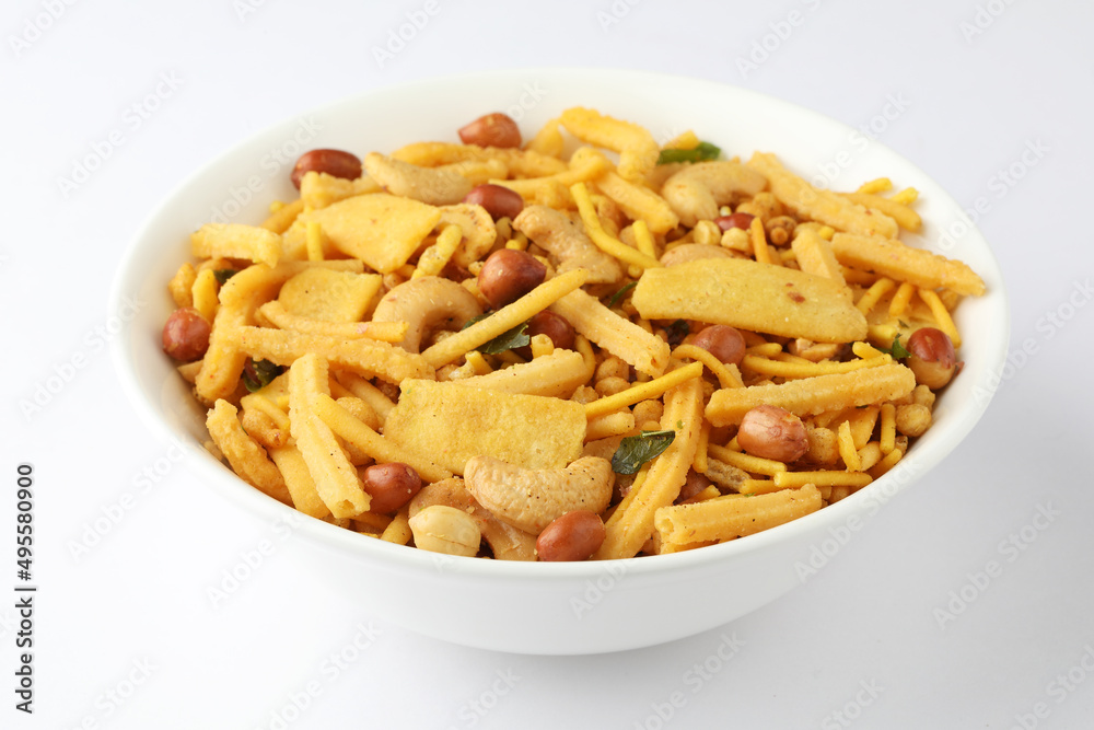 South indian snack Madras mixture spicy snack popular in southern India. South indian snack Madras mixture spicy snack popular in southern India.