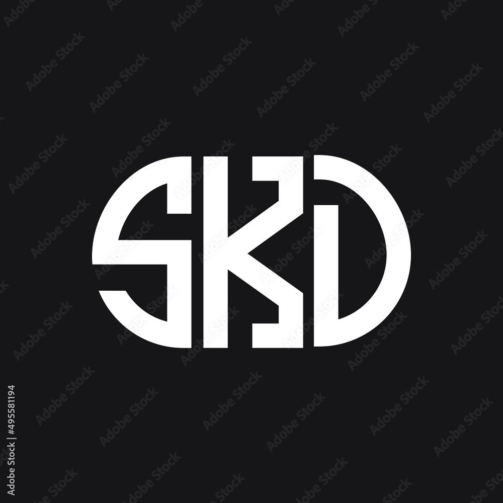 SKD letter logo design on black background. SKD  creative initials letter logo concept. SKD letter design.