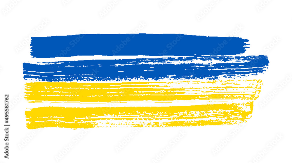 Obraz premium Ukrainian national flag in grunge style