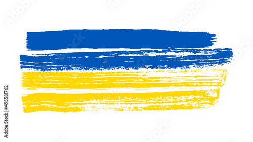 Ukrainian national flag in grunge style