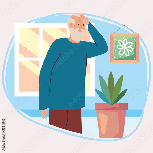 eldery man with alzheimer