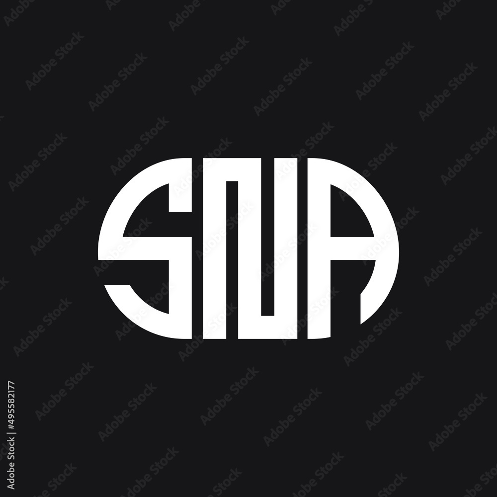 SNA letter logo design on Black background. SNA creative initials letter logo concept. SNA letter design. 
