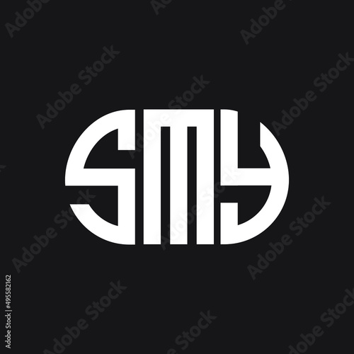 SMY letter logo design on Black background. SMY creative initials letter logo concept. SMY letter design. 