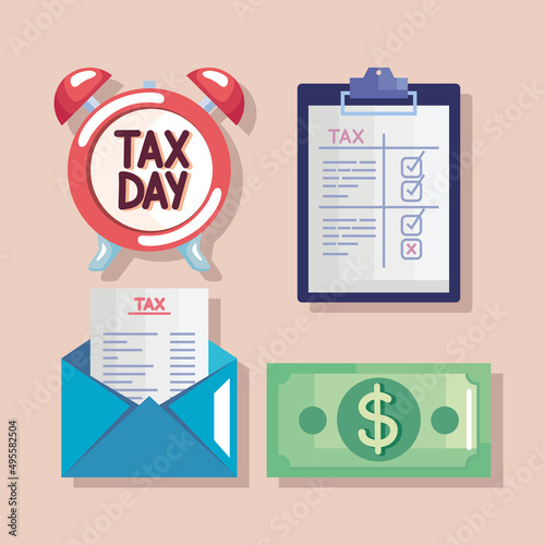 four tax day icons