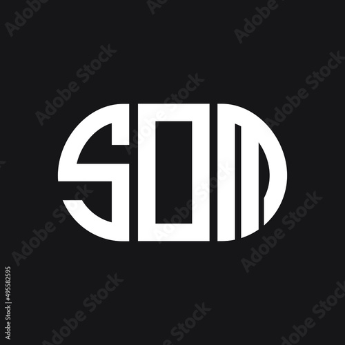 SOM letter logo design on black background. SOM  creative initials letter logo concept. SOM letter design.