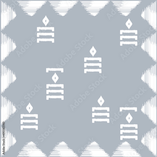 ethnic pattern on indigo background