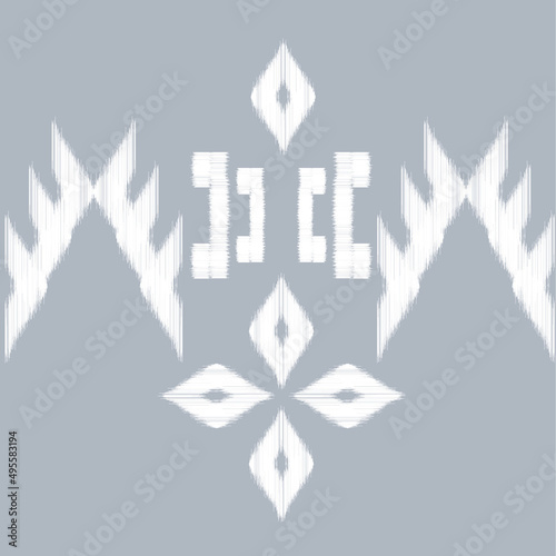 ethnic pattern on indigo background