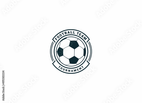 football logo template vector, icon in white background