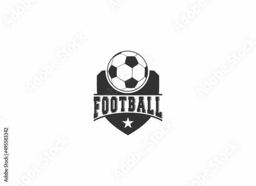 football logo template vector, icon in white background