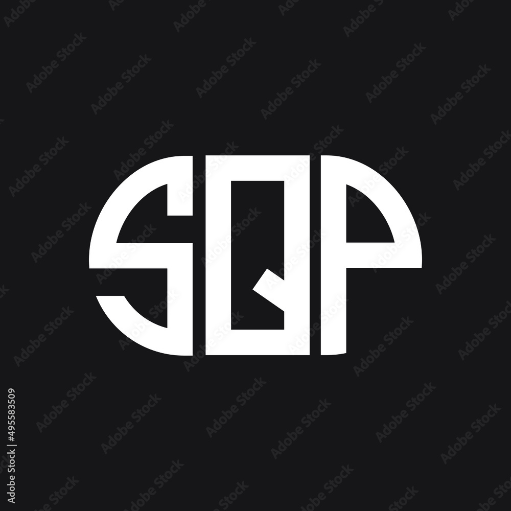 SQP letter logo design on black background. SQP  creative initials letter logo concept. SQP letter design.